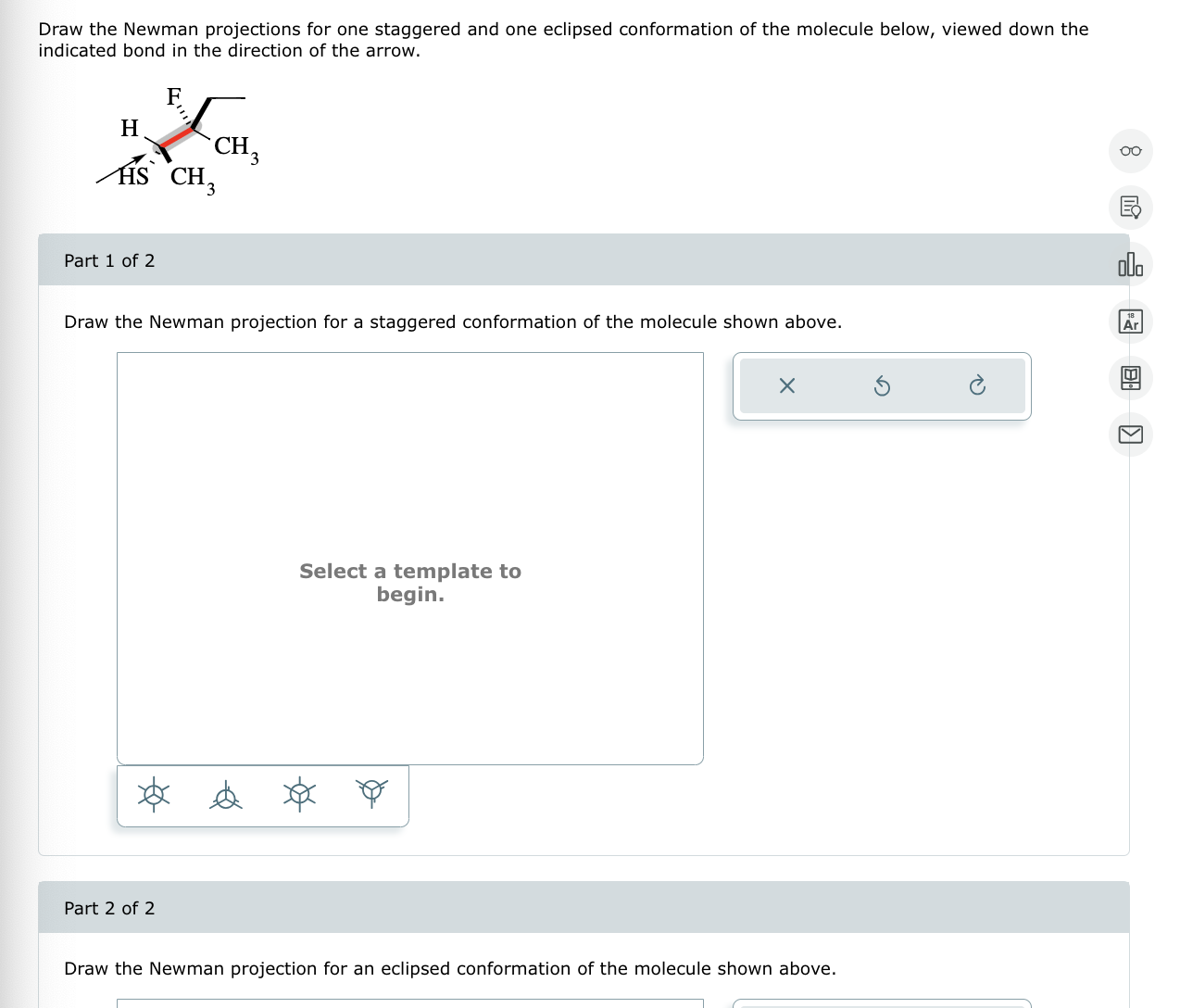 Solved Draw The Newman Projections For One Staggered And One | Chegg.com