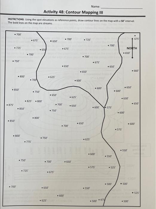Solved Activity 48: Contour Mapping III INSTRCTIONS: Using | Chegg.com
