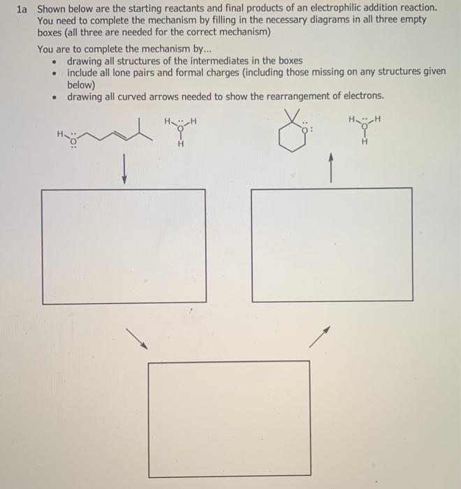 Solved 1b In the space provided below, draw a reaction | Chegg.com