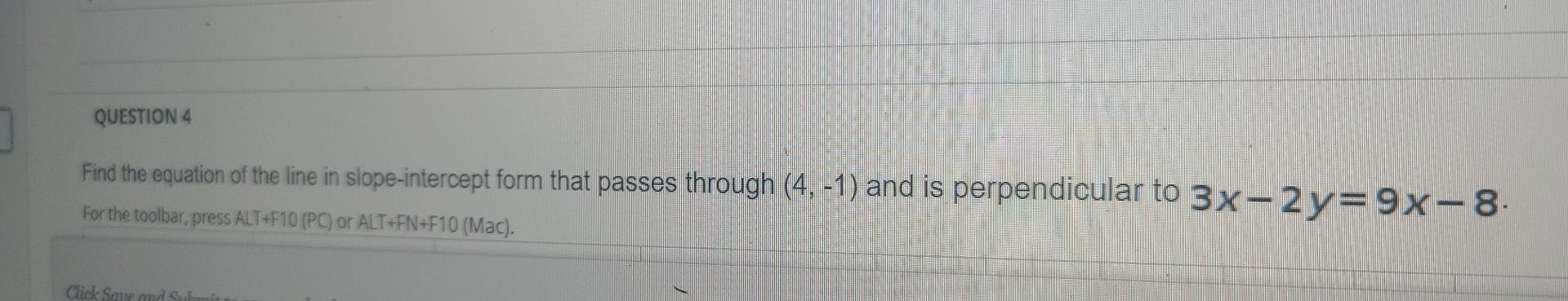 Solved QUESTION 3 Find the equation of the line in | Chegg.com