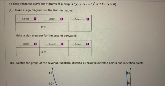 Solved The dose-response curve for x grams of a drug is | Chegg.com