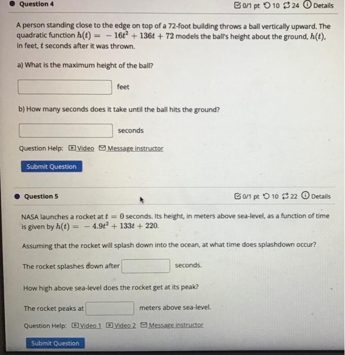 Solved Question 4 B0/1 Pt 10 24 Details A Person Standing | Chegg.com