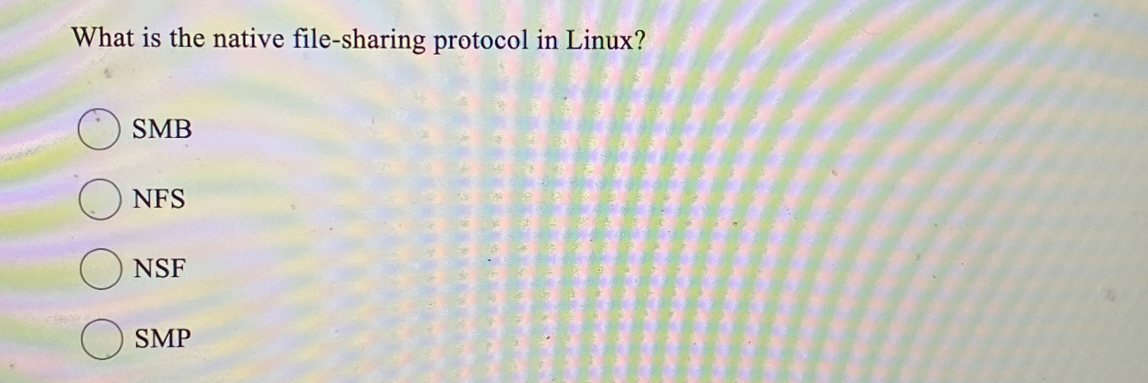 Solved What is the native file-sharing protocol in | Chegg.com