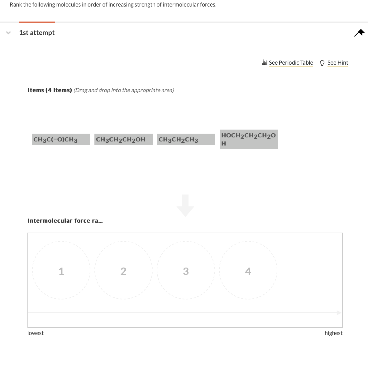 Solved Rank the following molecules in order of increasing | Chegg.com