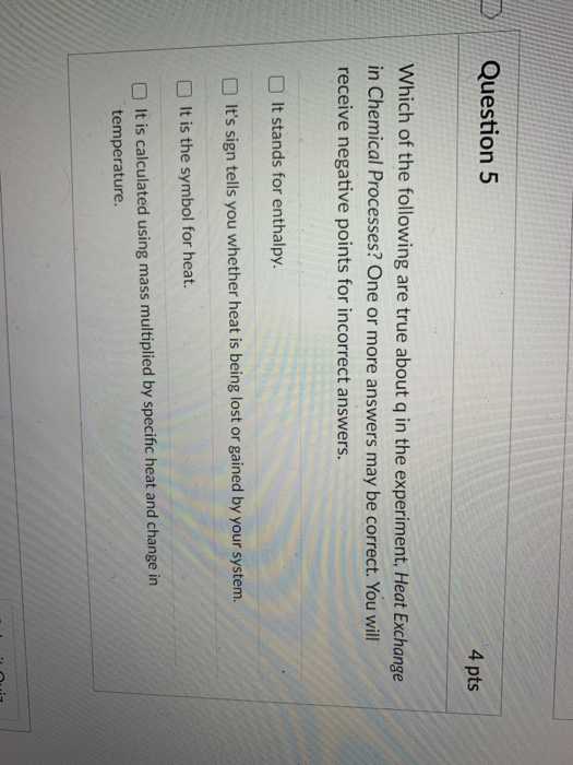 Solved Question 5 4 pts Which of the following are true | Chegg.com