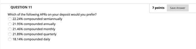 Solved 7 points Save Answer QUESTION 11 Which of the | Chegg.com