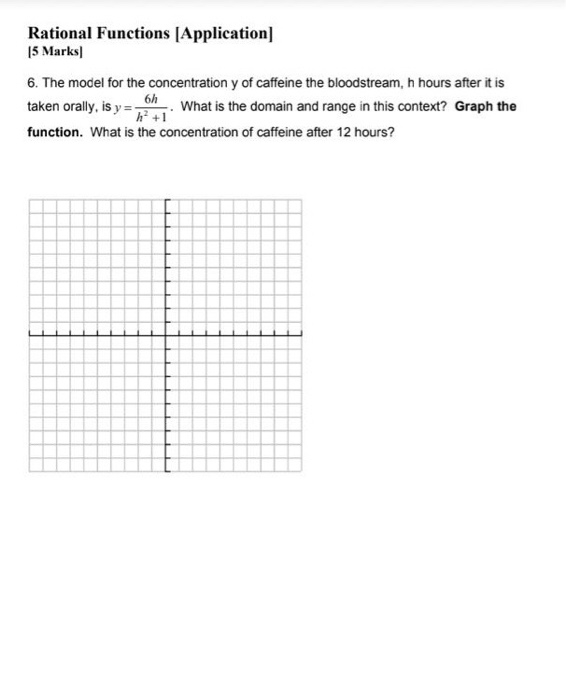 Solved Rational Functions Application] 15 Marks 6 The