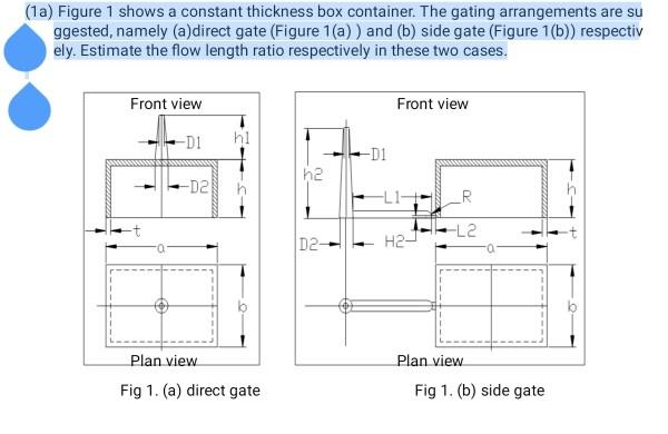 (1a) Figure 1 shows a constant thickness box | Chegg.com