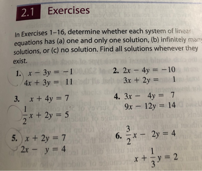 Solved 2 1 Exercises In Exercises 1 16 Determine Whether Chegg Com