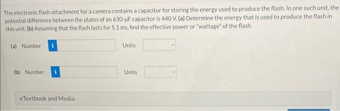 Solved The electronic flash attachment for a camera contains | Chegg.com
