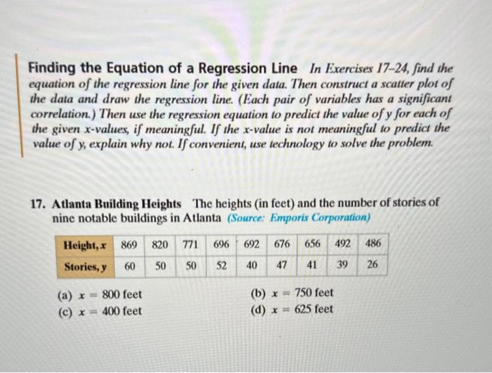 how to find equation of regression line with mean and standard deviation