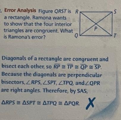 Solved Error Analysis Figure QRST is a rectangle, Ramona | Chegg.com