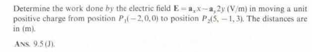 Solved Determine The Work Done By The Electric Field E = | Chegg.com