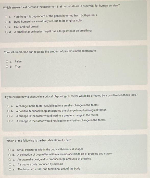 Solved Which Answer Best Defends The Statement That | Chegg.com