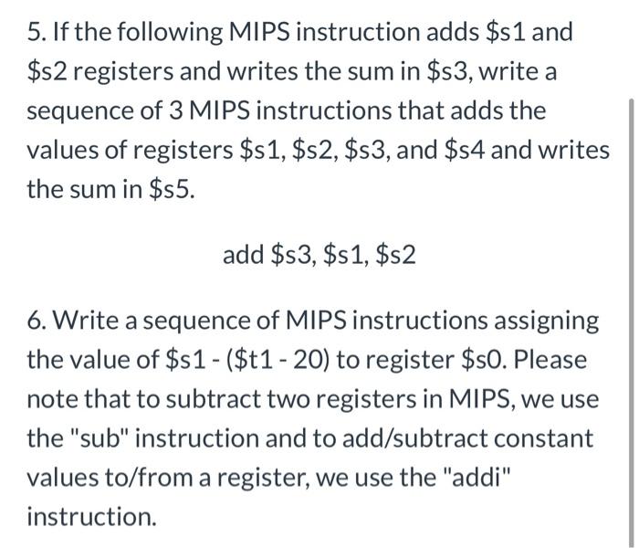 Solved 1. Write down the mathematical operations needed to | Chegg.com