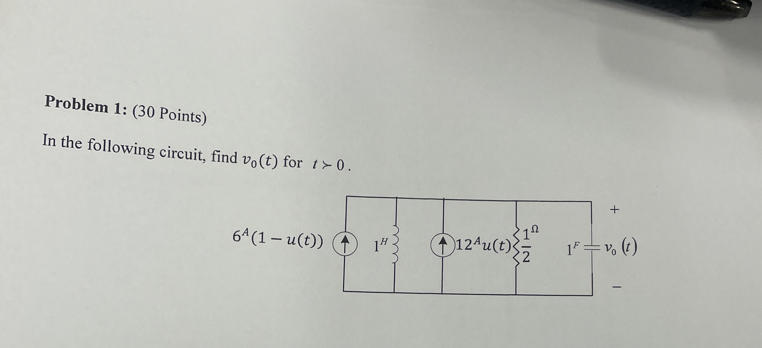 Solved Problem 1: (30 ﻿Points)In the following circuit, find | Chegg.com