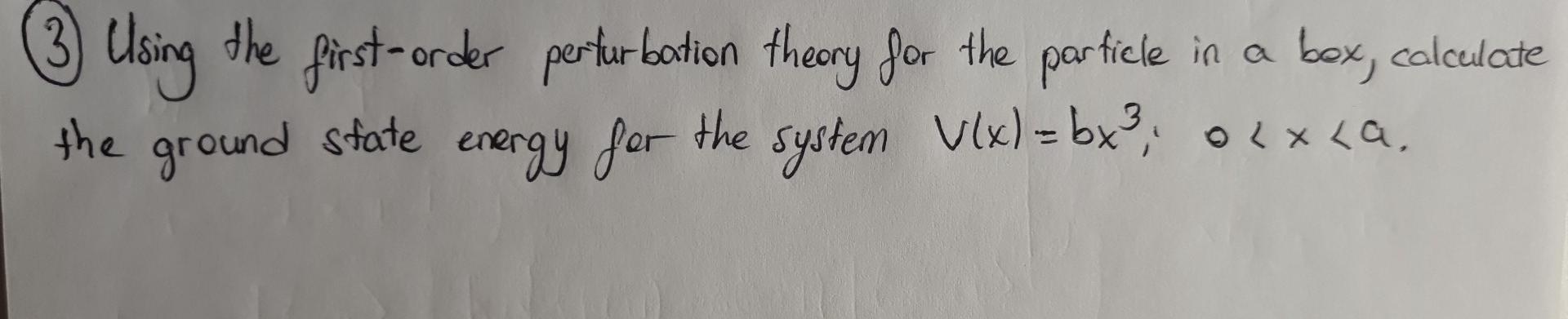 Solved First-order Perturbation Theory For The Particle In A | Chegg.com