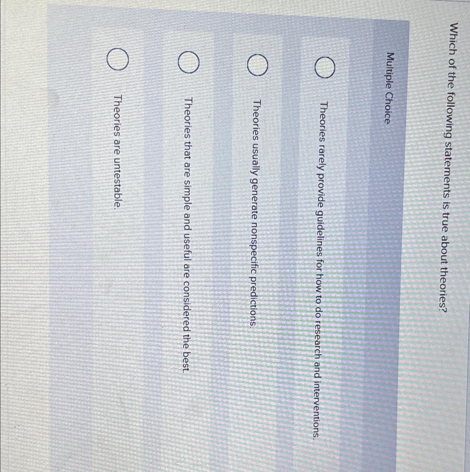 Solved Which of the following statements is true about | Chegg.com
