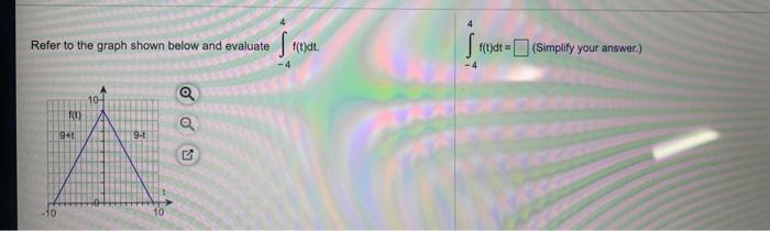 Solved 4 Refer to the graph shown below and evaluate f(t)dt. | Chegg.com