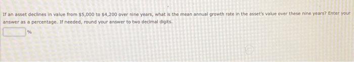 Solved If an asset declines in value from $5,000 to $4,200 | Chegg.com