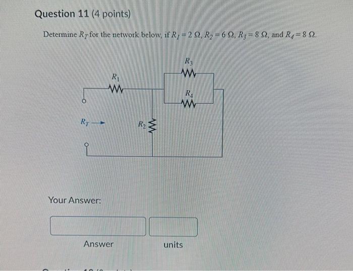 Solved Determine RT For The Network Below, If | Chegg.com