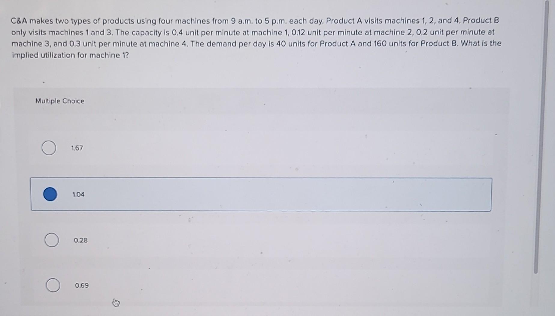 Solved C A Makes Two Types Of Products Using Four Machines Chegg Solved C A Makes Two Types Of Products Using Four Machines Chegg