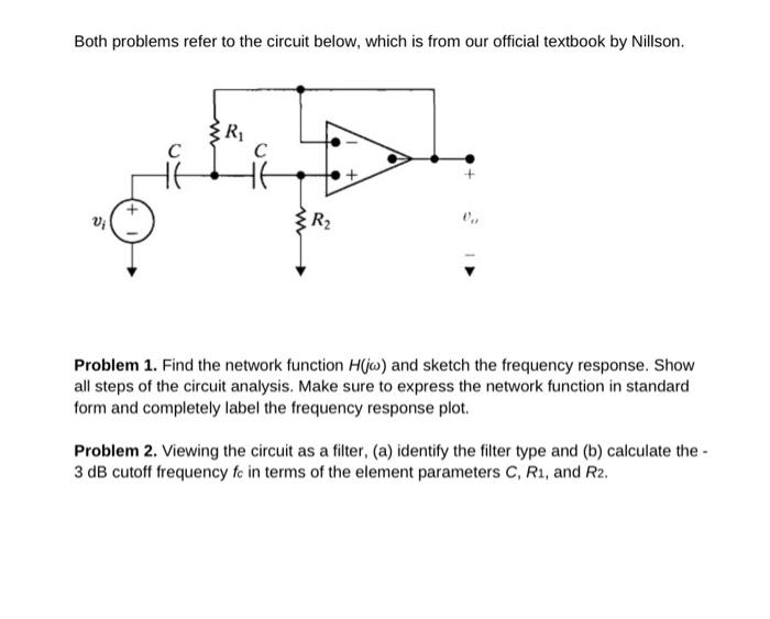 Solved Both problems refer to the circuit below, which is | Chegg.com