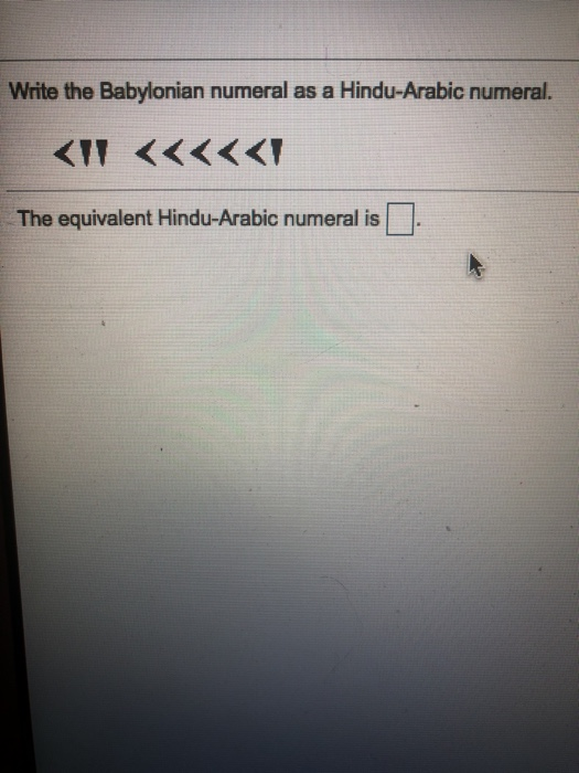 converting babylonian numerals to hindu arabic