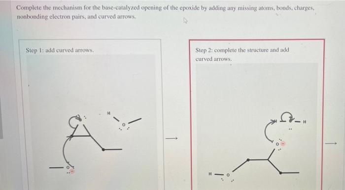Solved complete the mechanism for the base-catalyzed opening | Chegg.com