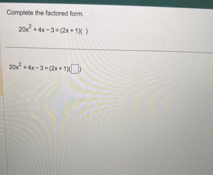 x 3 4x 2 5x 20 factored