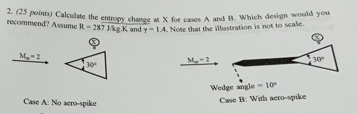 Solved 2. (25 points) Calculate the entropy change at X for | Chegg.com