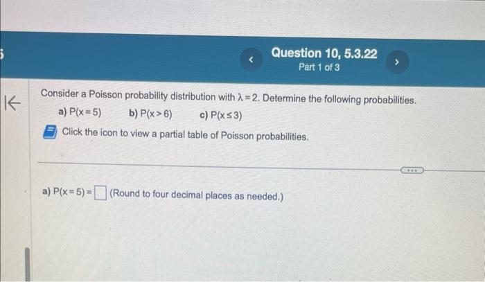 Solved Consider A Poisson Probability Distribution With λ=2. | Chegg.com