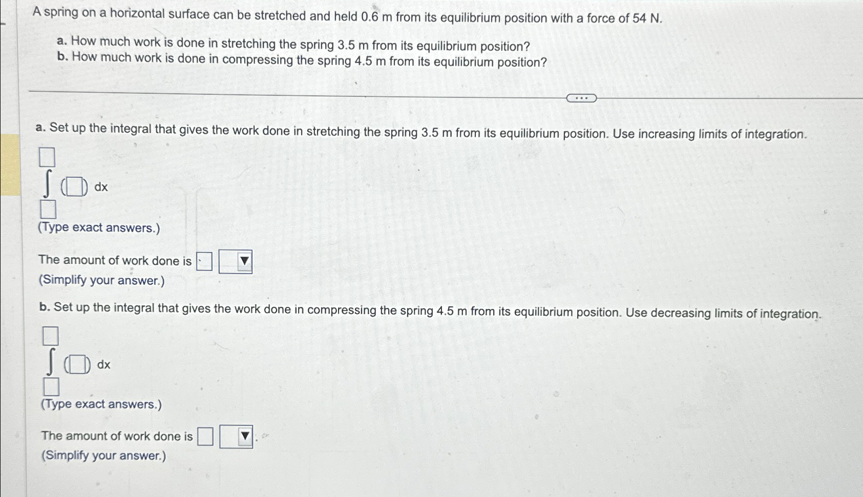 Solved A spring on a horizontal surface can be stretched and