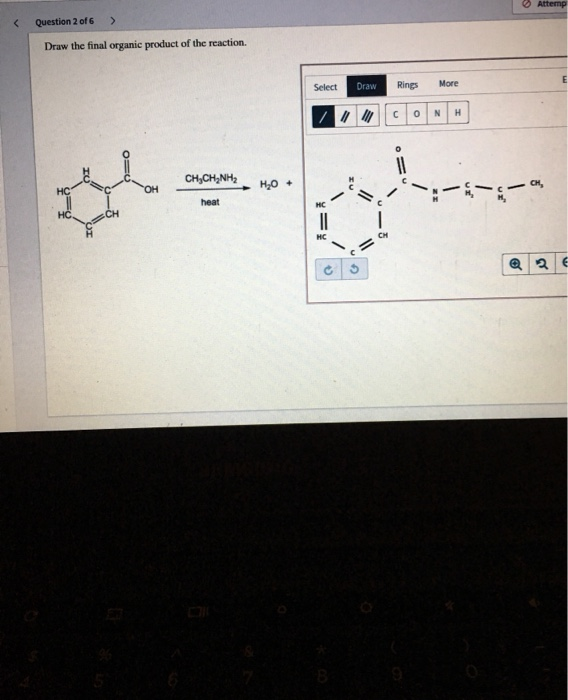 Solved Draw the final organic product of | Chegg.com