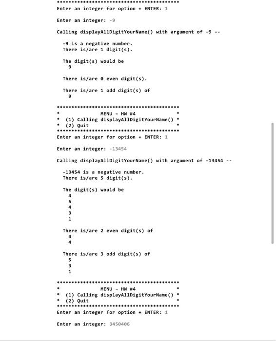 Solved (1) Write a C program with calls to functions to | Chegg.com