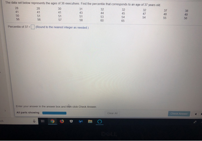 Solved The data set below represents the ages of 36 | Chegg.com