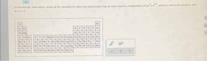 Solved In the Periodic Table below, shade all the elements | Chegg.com