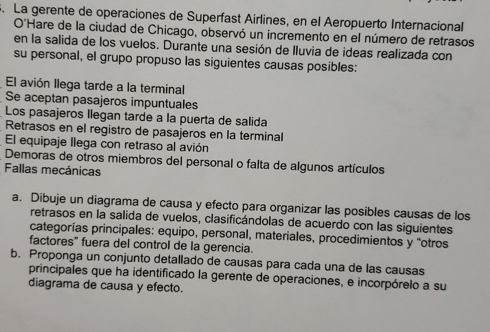 . La gerente de operaciones de Superfast Airlines, en el Aeropuerto Internacional OHare de la ciudad de Chicago, observó un