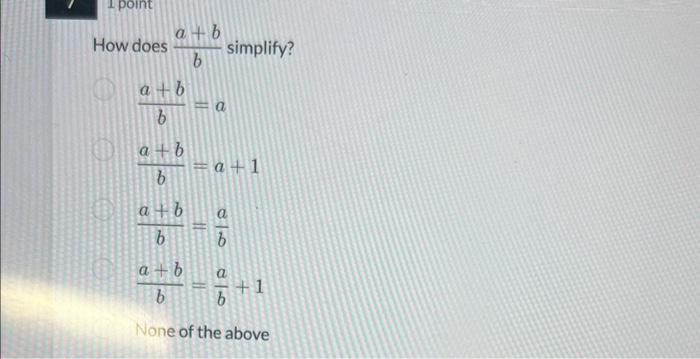 Solved How Does Ba+b Simplify? | Chegg.com