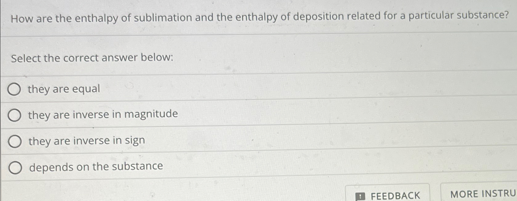 Solved How are the enthalpy of sublimation and the enthalpy | Chegg.com