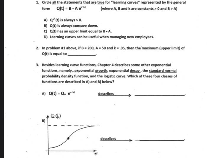 Solved 1 Circle All The Statements That Are True For Le Chegg Com