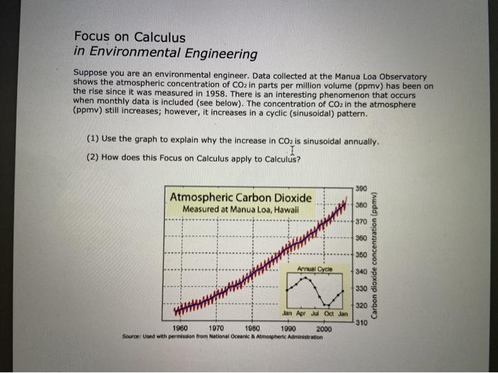 Solved Focus on Calculus in Environmental Engineering | Chegg.com