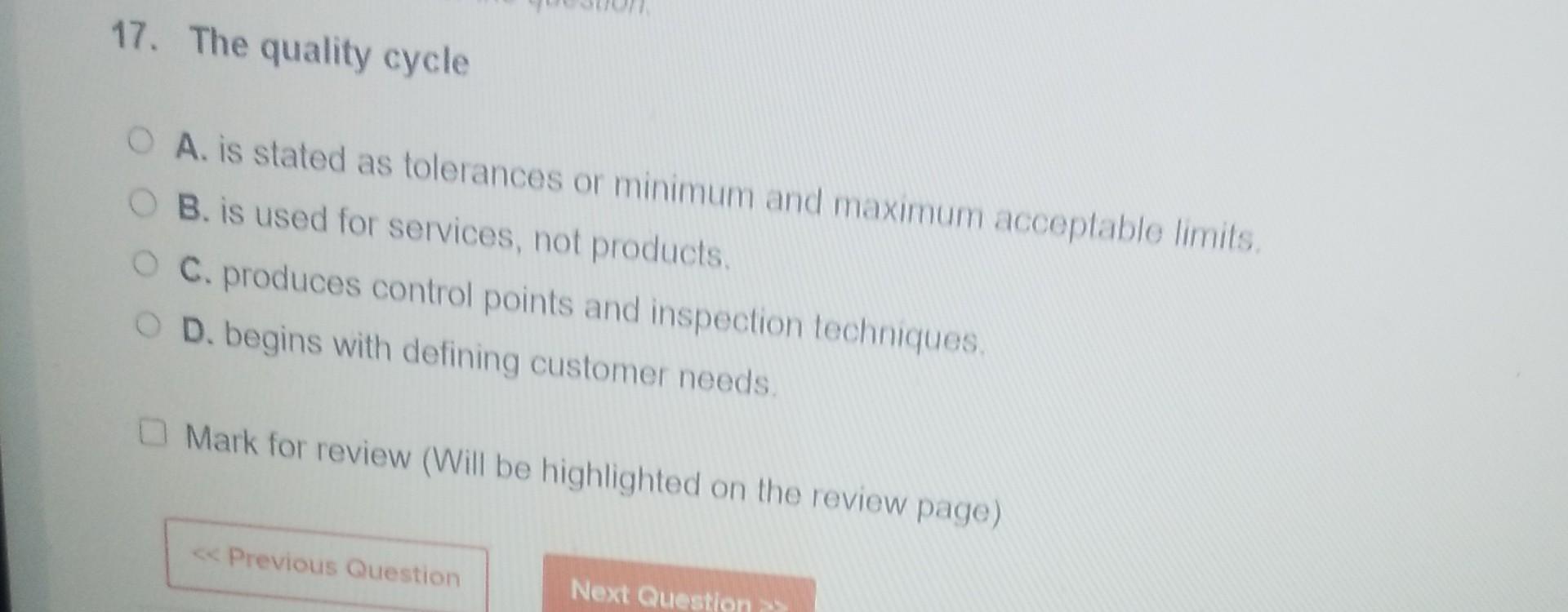 Solved 1. Costs of inspectors, testing, testing equipment,