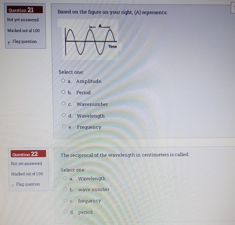 Solved Question 21 Based on the figure on your right, (A) | Chegg.com