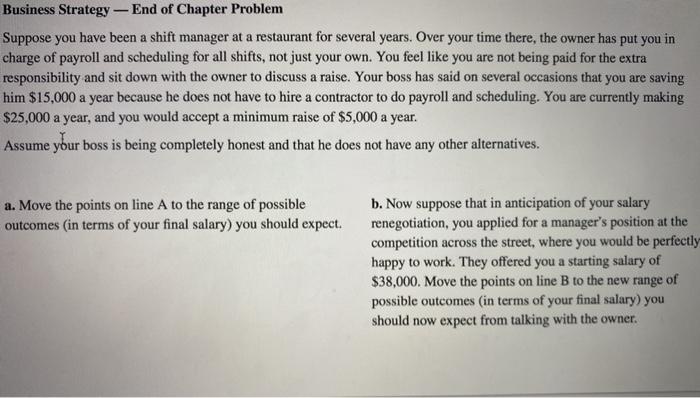 Solved Business Strategy End Of Chapter Problem Suppose Chegg