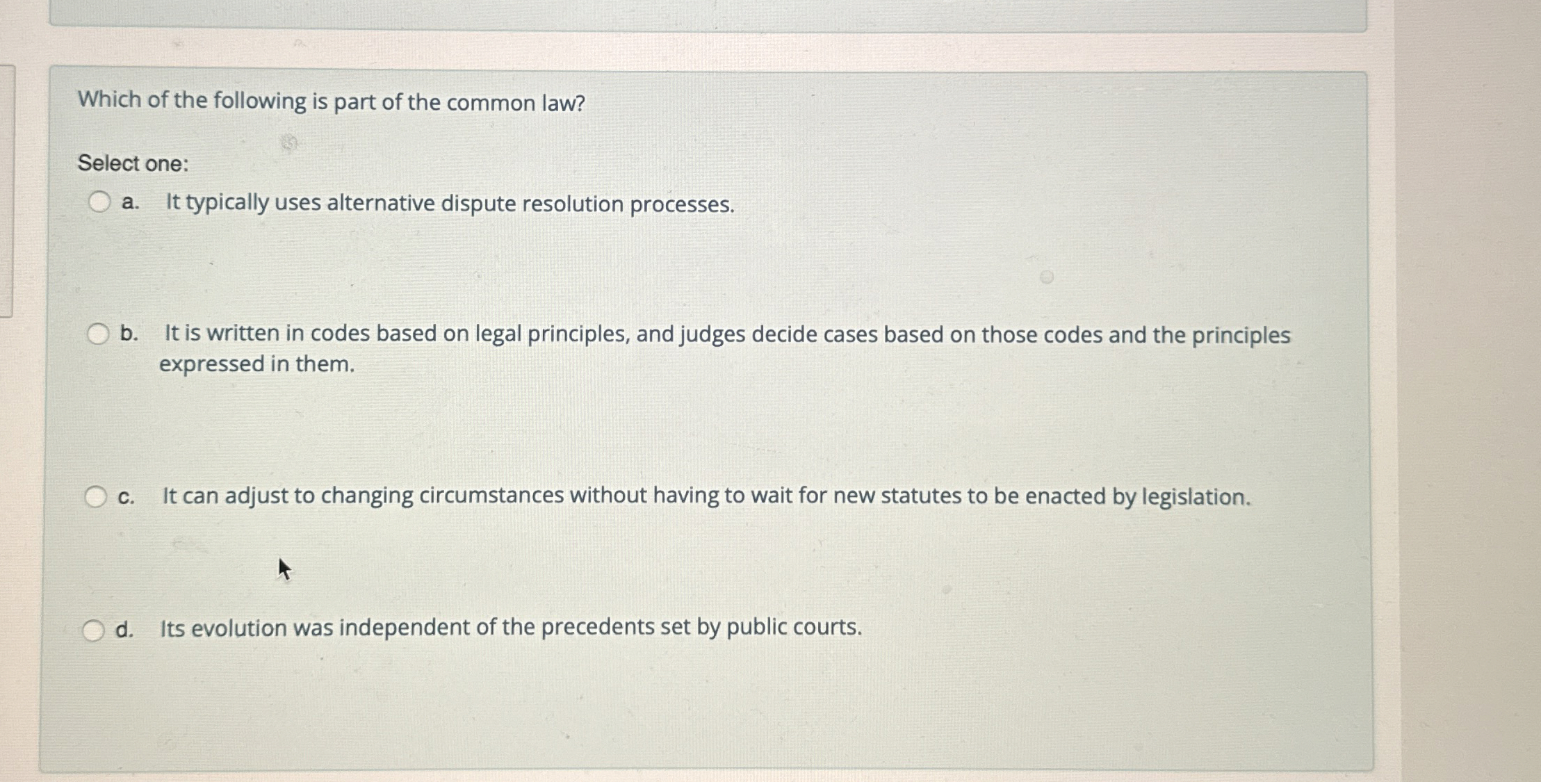 Solved Which of the following is part of the common | Chegg.com