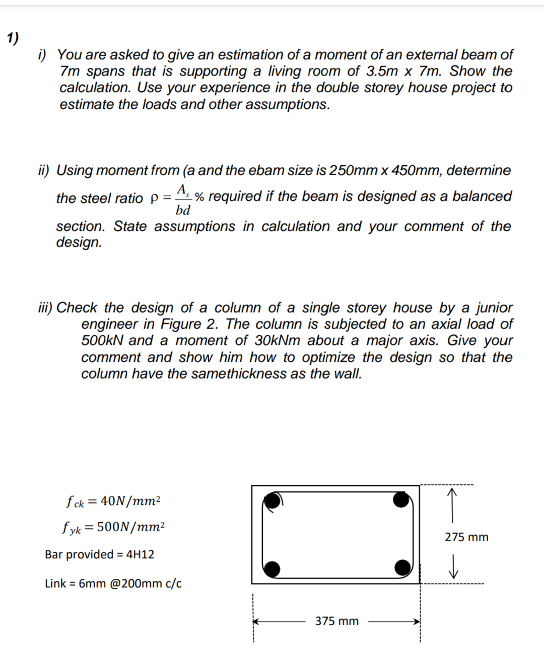 Solved 1) i) You are asked to give an estimation of a moment | Chegg.com