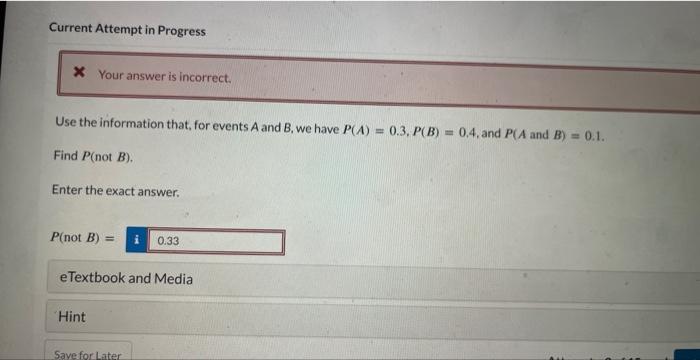 Solved Use the information that, for events A and B, we have | Chegg.com