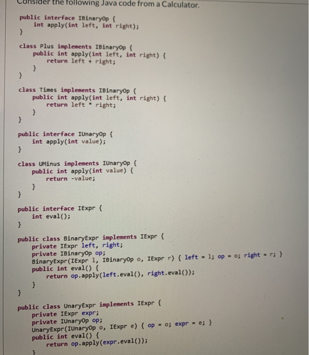 Solved der the following Java code from a Calculator. public | Chegg.com