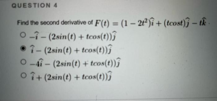 Solved Find the second derivative of | Chegg.com